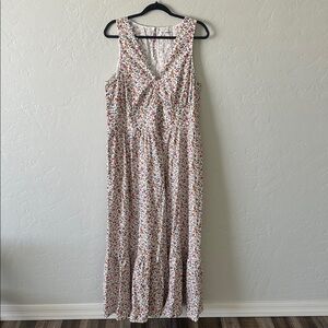 Reformation Floral V-Neck Prairie Dress